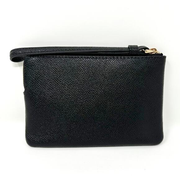 Coach Corner Zip Wristlet in Black Leather 58032 - Picture 3 of 8
